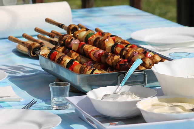 Grill ételek, a kerti party részei